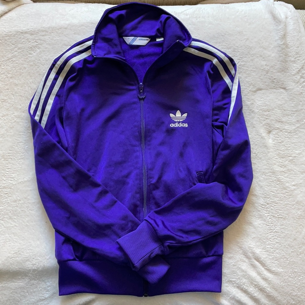 Adidas Purple Tracksuit Sweater Jacket